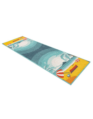 Multicolor 2' x 6' 1 Outdoor Coastal Runner Area Rug Weather Resistant for Patio, Deck, Terrace, Balcony, Porch 100% Polypropylene Coastal Decor Carpet for Sale at Rug Engine