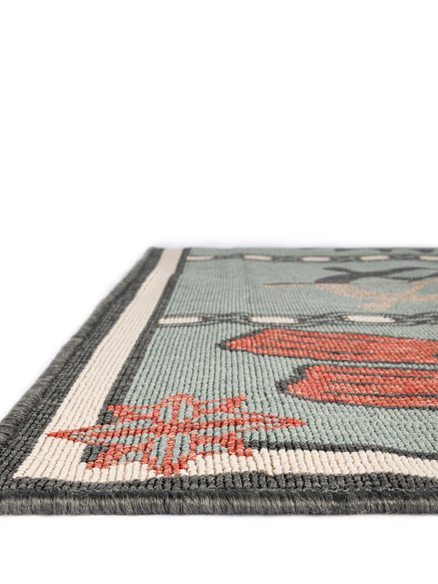 Blue 2' x 3' 1 Outdoor Coastal Rectangle Area Rug Weather Resistant for Patio, Deck, Terrace, Balcony, Porch 100% Polypropylene Coastal Decor Carpet for Sale at Rug Engine