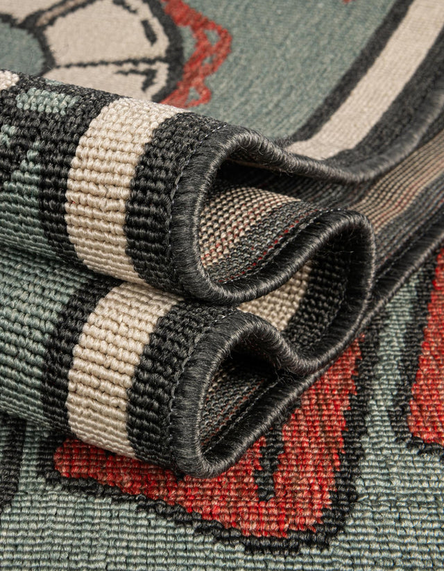 Blue 10' x 14' 1 Outdoor Coastal Rectangle Area Rug Weather Resistant for Patio, Deck, Terrace, Balcony, Porch 100% Polypropylene Coastal Decor Carpet for Sale at Rug Engine