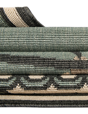 Blue 2' 7 x 10' Outdoor Coastal Runner Area Rug Weather Resistant for Patio, Deck, Terrace, Balcony, Porch 100% Polypropylene Coastal Decor Carpet for Sale at Rug Engine