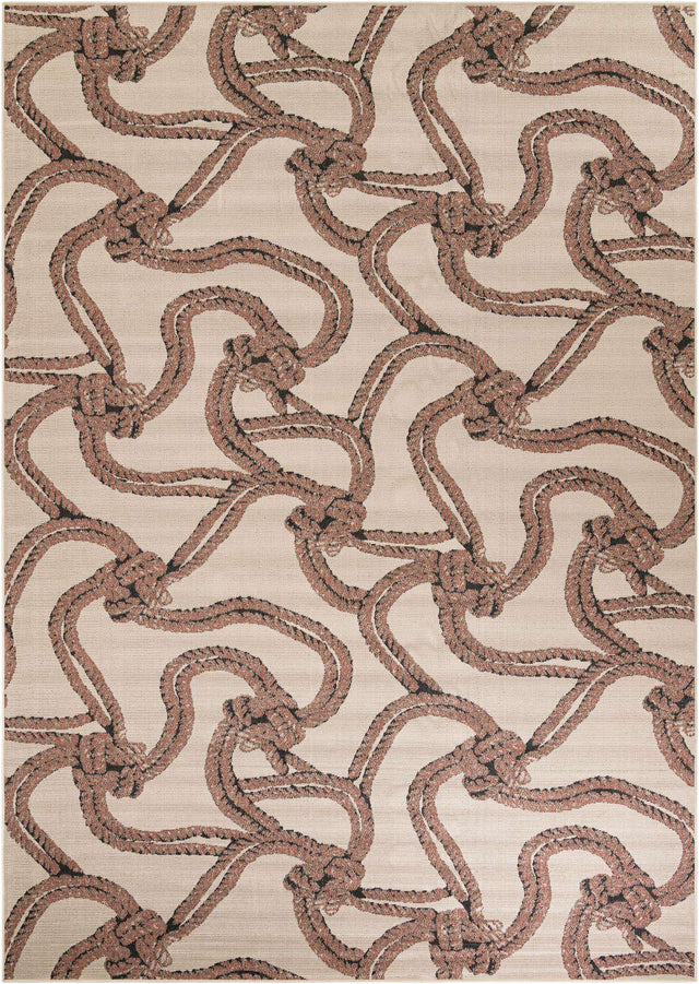 Beige 10' x 14' 1 Outdoor Coastal Rectangle Area Rug Weather Resistant for Patio, Deck, Terrace, Balcony, Porch 100% Polypropylene Coastal Decor Carpet for Sale at Rug Engine
