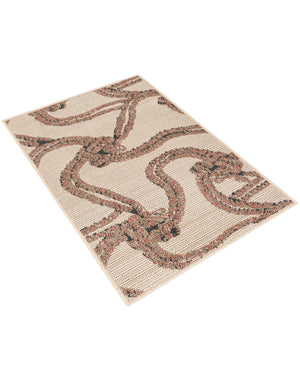 Beige 2' x 3' 1 Outdoor Coastal Rectangle Area Rug Weather Resistant for Patio, Deck, Terrace, Balcony, Porch 100% Polypropylene Coastal Decor Carpet for Sale at Rug Engine