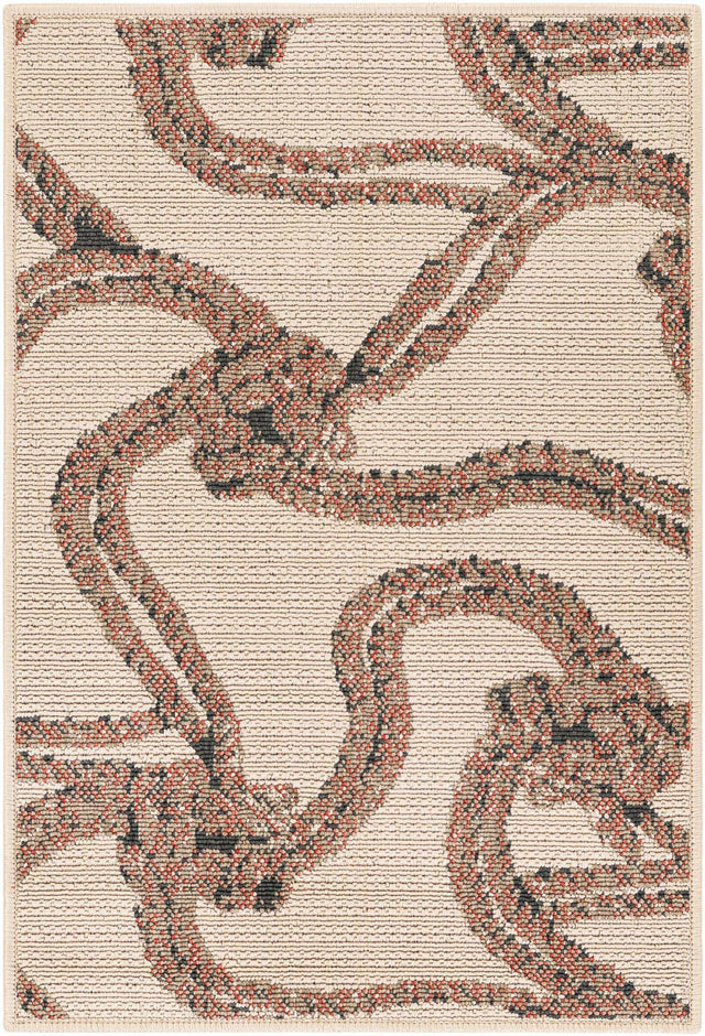 Beige 2' x 3' 1 Outdoor Coastal Rectangle Area Rug Weather Resistant for Patio, Deck, Terrace, Balcony, Porch 100% Polypropylene Coastal Decor Carpet for Sale at Rug Engine