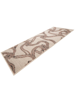 Beige 2' x 5' 1 Outdoor Coastal Runner Area Rug Weather Resistant for Patio, Deck, Terrace, Balcony, Porch 100% Polypropylene Coastal Decor Carpet for Sale at Rug Engine