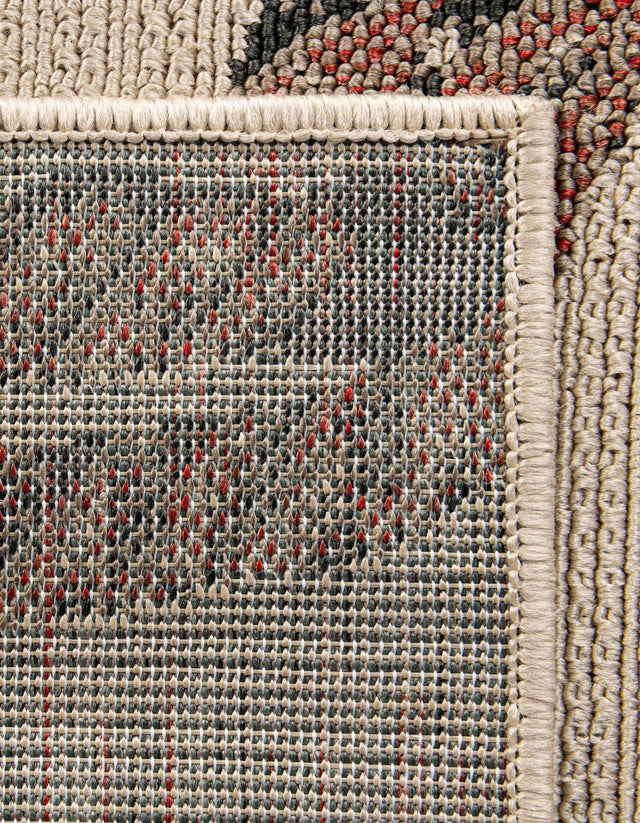 Beige 7' 10 x 10' Outdoor Coastal Rectangle Area Rug Weather Resistant for Patio, Deck, Terrace, Balcony, Porch 100% Polypropylene Coastal Decor Carpet for Sale at Rug Engine