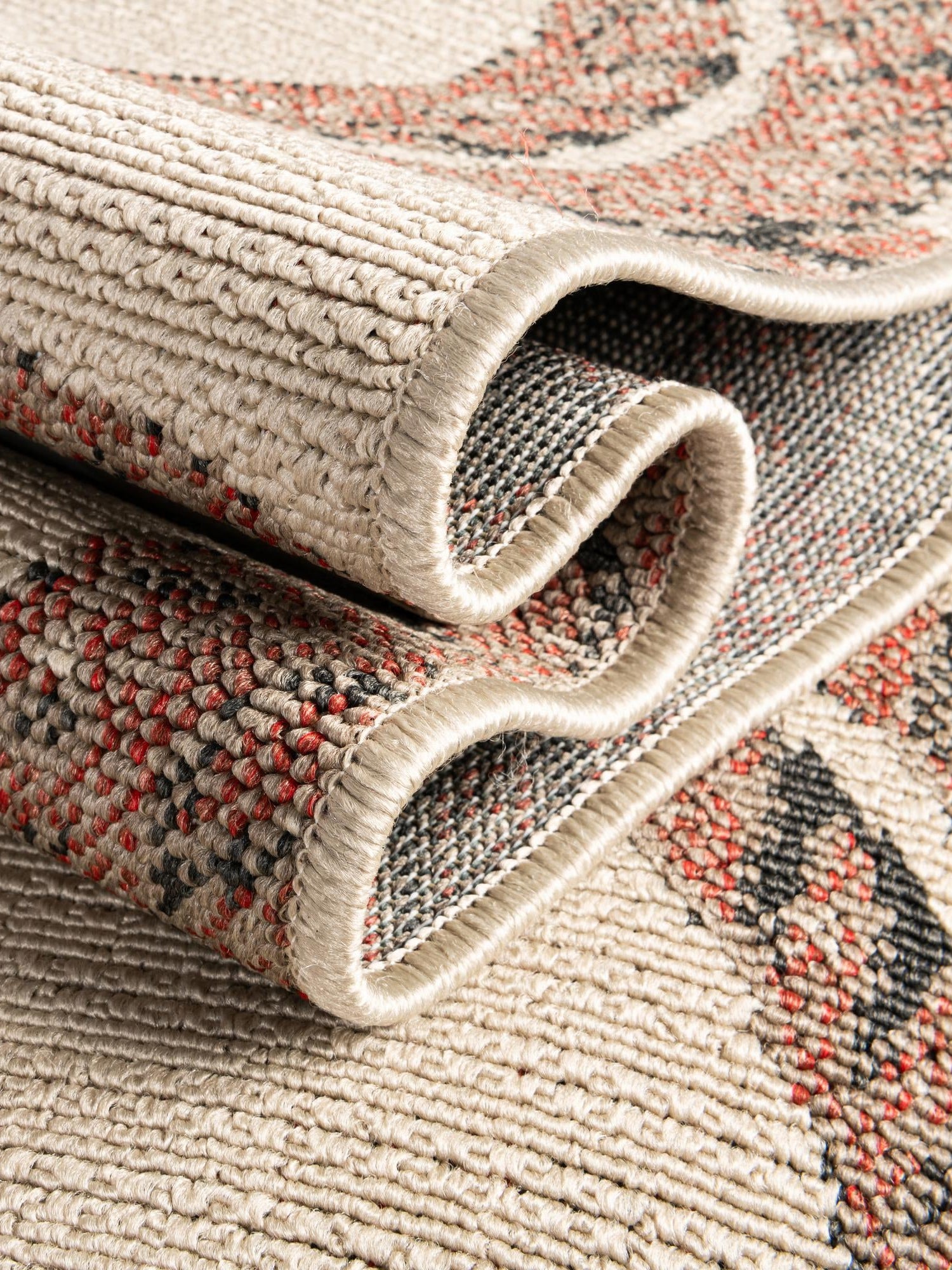 Beige 4' 1 x 6' 1 Outdoor Coastal Rectangle Area Rug Weather Resistant for Patio, Deck, Terrace, Balcony, Porch 100% Polypropylene Coastal Decor Carpet for Sale at Rug Engine