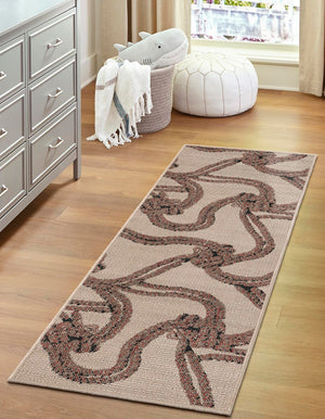 Beige 2' x 8' Outdoor Coastal Runner Area Rug Weather Resistant for Patio, Deck, Terrace, Balcony, Porch 100% Polypropylene Coastal Decor Carpet for Sale at Rug Engine