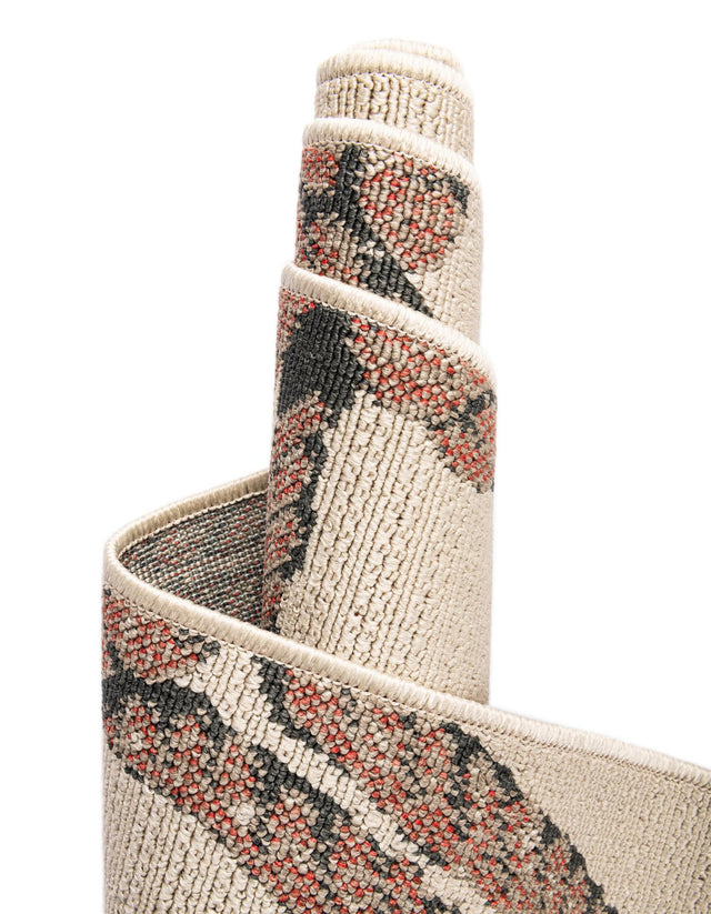 Beige 2' x 5' 1 Outdoor Coastal Runner Area Rug Weather Resistant for Patio, Deck, Terrace, Balcony, Porch 100% Polypropylene Coastal Decor Carpet for Sale at Rug Engine
