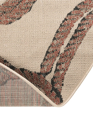 Beige 3' 1 x 3' 1 Outdoor Coastal Round Area Rug Weather Resistant for Patio, Deck, Terrace, Balcony, Porch 100% Polypropylene Coastal Decor Carpet for Sale at Rug Engine