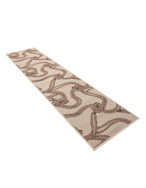 Beige 2' x 8' Outdoor Coastal Runner Area Rug Weather Resistant for Patio, Deck, Terrace, Balcony, Porch 100% Polypropylene Coastal Decor Carpet for Sale at Rug Engine