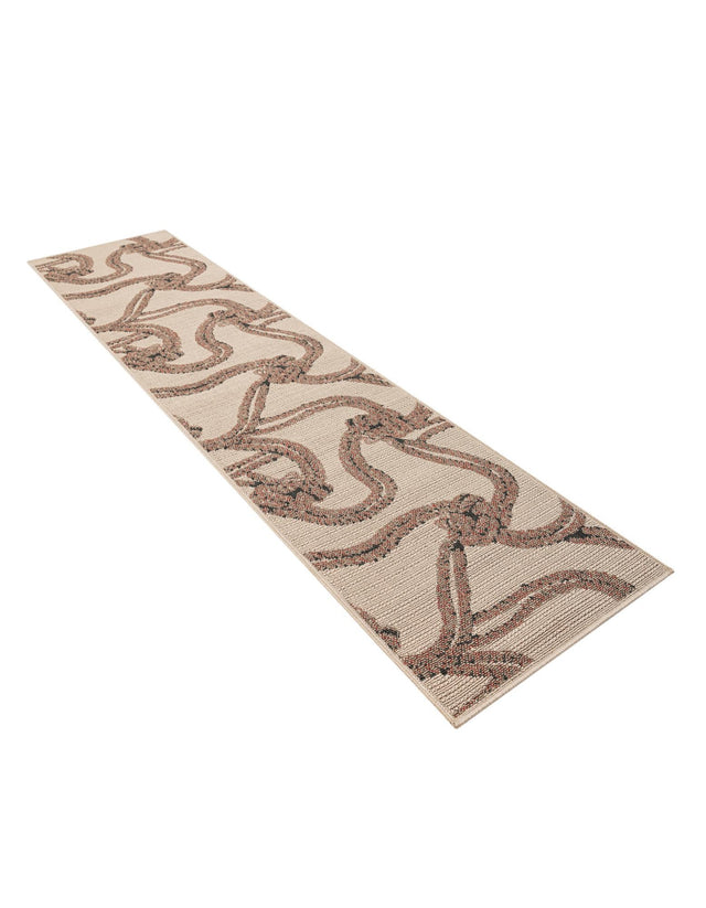Beige 2' x 8' Outdoor Coastal Runner Area Rug Weather Resistant for Patio, Deck, Terrace, Balcony, Porch 100% Polypropylene Coastal Decor Carpet for Sale at Rug Engine