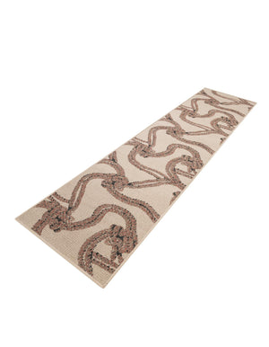 Beige 2' x 8' Outdoor Coastal Runner Area Rug Weather Resistant for Patio, Deck, Terrace, Balcony, Porch 100% Polypropylene Coastal Decor Carpet for Sale at Rug Engine