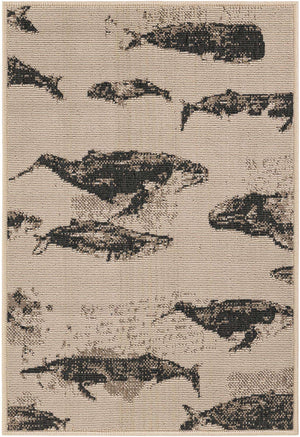 Beige 2' x 3' 1 Outdoor Coastal Rectangle Area Rug Weather Resistant for Patio, Deck, Terrace, Balcony, Porch 100% Polypropylene Coastal Decor Carpet for Sale at Rug Engine