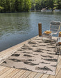 Beige 2' x 3' 1 Outdoor Coastal Rectangle Area Rug Weather Resistant for Patio, Deck, Terrace, Balcony, Porch 100% Polypropylene Coastal Decor Carpet for Sale at Rug Engine