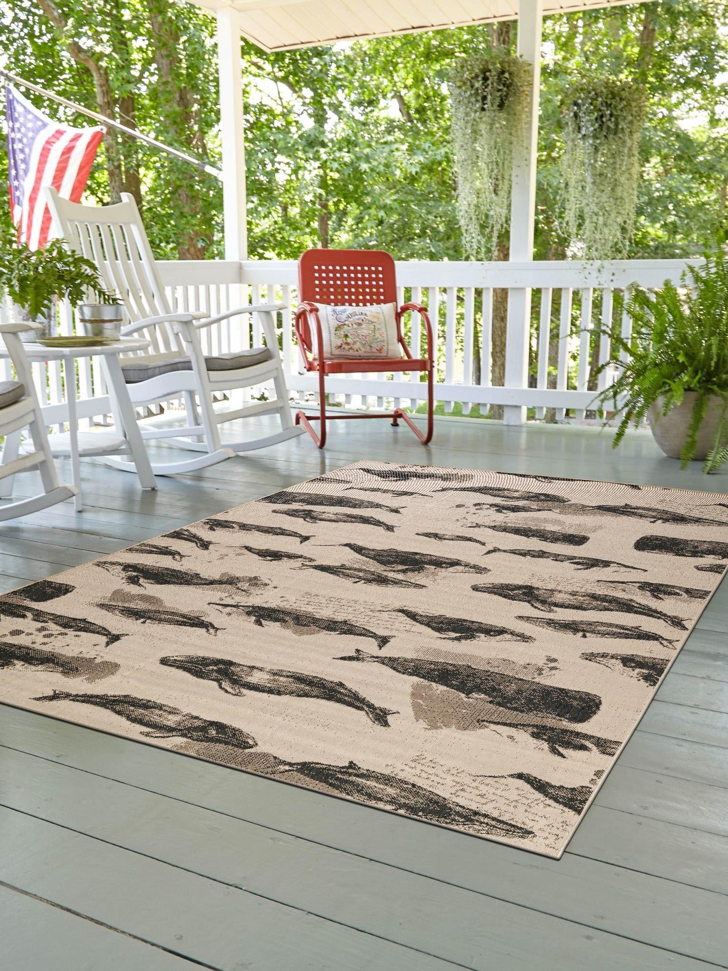 Beige 2' x 3' 1 Outdoor Coastal Rectangle Area Rug Weather Resistant for Patio, Deck, Terrace, Balcony, Porch 100% Polypropylene Coastal Decor Carpet for Sale at Rug Engine