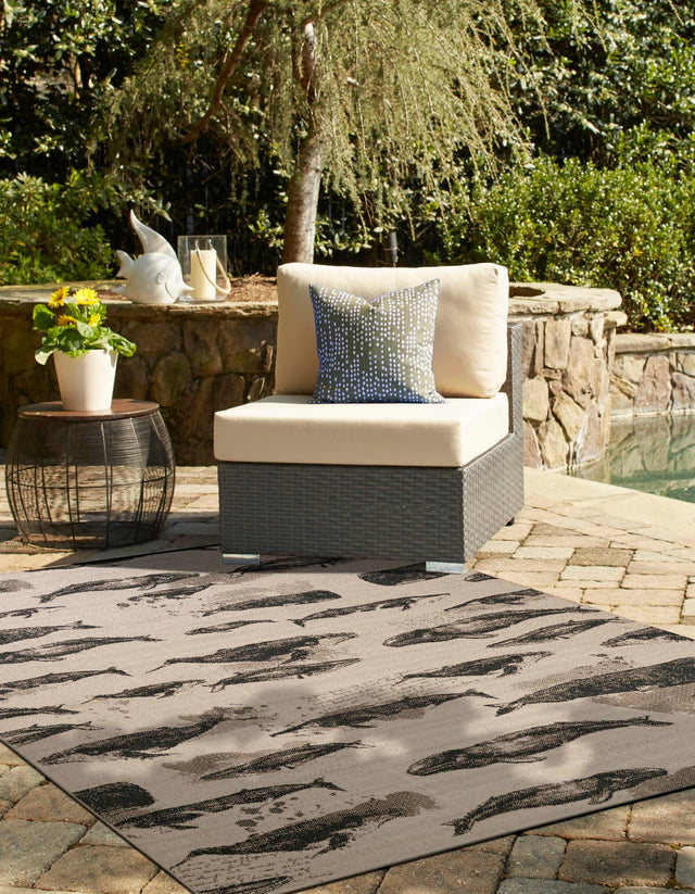 Beige 2' x 3' 1 Outdoor Coastal Rectangle Area Rug Weather Resistant for Patio, Deck, Terrace, Balcony, Porch 100% Polypropylene Coastal Decor Carpet for Sale at Rug Engine