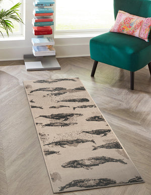 Beige 2' x 5' 1 Outdoor Coastal Runner Area Rug Weather Resistant for Patio, Deck, Terrace, Balcony, Porch 100% Polypropylene Coastal Decor Carpet for Sale at Rug Engine