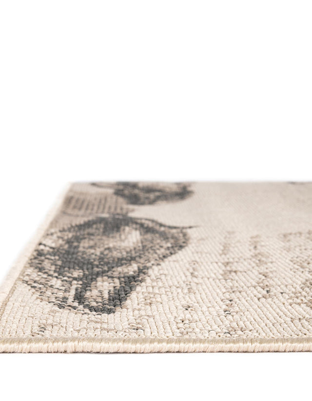 Beige 2' 7 x 12' Outdoor Coastal Runner Area Rug Weather Resistant for Patio, Deck, Terrace, Balcony, Porch 100% Polypropylene Coastal Decor Carpet for Sale at Rug Engine