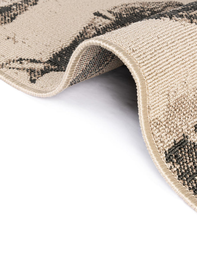 Beige 2' 7 x 12' Outdoor Coastal Runner Area Rug Weather Resistant for Patio, Deck, Terrace, Balcony, Porch 100% Polypropylene Coastal Decor Carpet for Sale at Rug Engine
