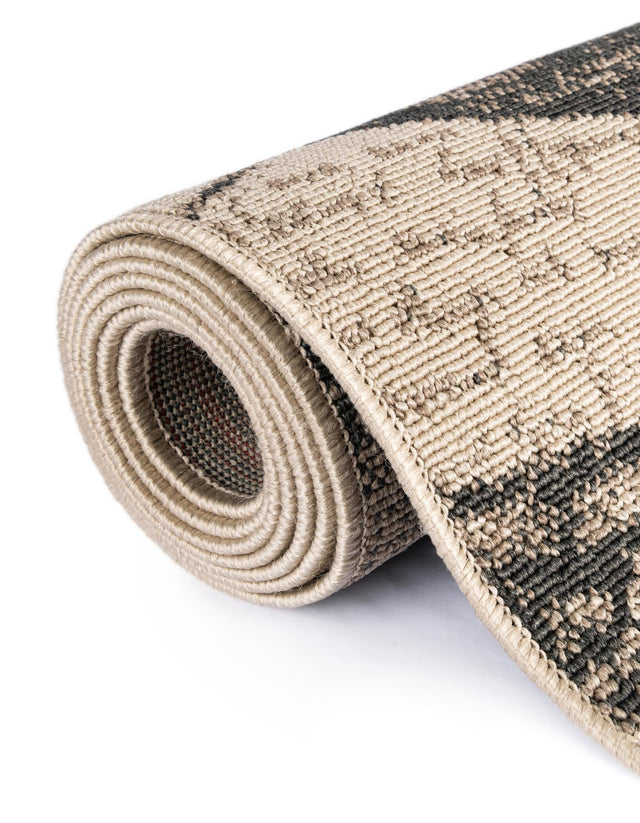 Beige 2' 7 x 12' Outdoor Coastal Runner Area Rug Weather Resistant for Patio, Deck, Terrace, Balcony, Porch 100% Polypropylene Coastal Decor Carpet for Sale at Rug Engine