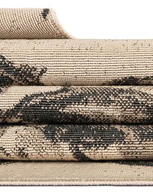 Beige 2' 7 x 12' Outdoor Coastal Runner Area Rug Weather Resistant for Patio, Deck, Terrace, Balcony, Porch 100% Polypropylene Coastal Decor Carpet for Sale at Rug Engine