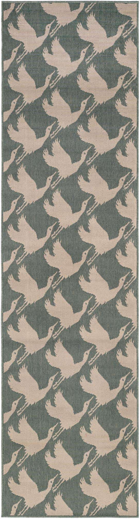 Stone Blue 2' 7 x 10' Outdoor Coastal Runner Area Rug Weather Resistant for Patio, Deck, Terrace, Balcony, Porch 100% Polypropylene Coastal Decor Carpet for Sale at Rug Engine