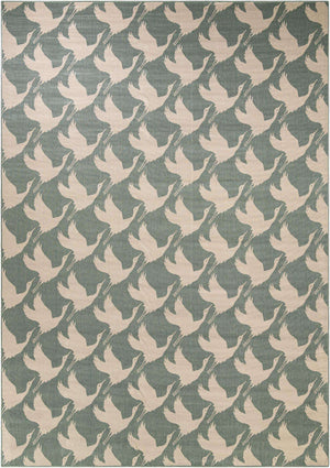 Stone Blue 10' x 14' 1 Outdoor Coastal Rectangle Area Rug Weather Resistant for Patio, Deck, Terrace, Balcony, Porch 100% Polypropylene Coastal Decor Carpet for Sale at Rug Engine