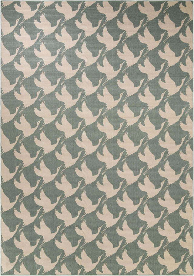 Stone Blue 10' x 14' 1 Outdoor Coastal Rectangle Area Rug Weather Resistant for Patio, Deck, Terrace, Balcony, Porch 100% Polypropylene Coastal Decor Carpet for Sale at Rug Engine