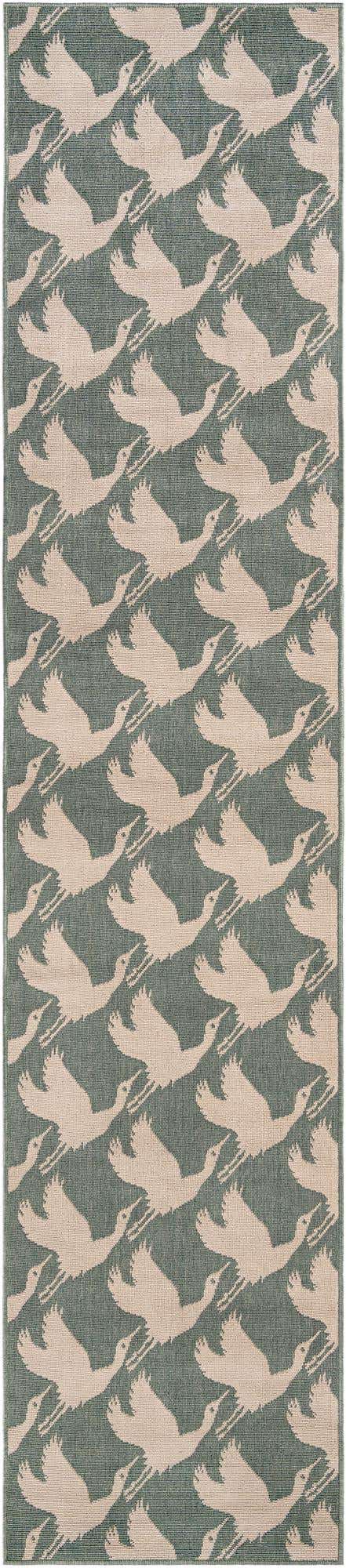 Stone Blue 2' 7 x 12' Outdoor Coastal Runner Area Rug Weather Resistant for Patio, Deck, Terrace, Balcony, Porch 100% Polypropylene Coastal Decor Carpet for Sale at Rug Engine
