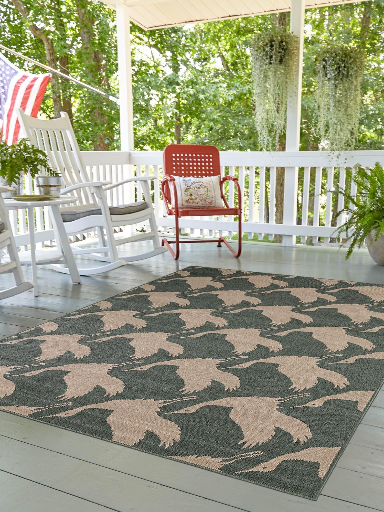 Stone Blue 2' x 3' 1 Outdoor Coastal Rectangle Area Rug Weather Resistant for Patio, Deck, Terrace, Balcony, Porch 100% Polypropylene Coastal Decor Carpet for Sale at Rug Engine