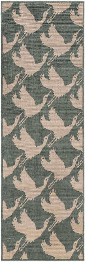 Stone Blue 2' x 6' 1 Outdoor Coastal Runner Area Rug Weather Resistant for Patio, Deck, Terrace, Balcony, Porch 100% Polypropylene Coastal Decor Carpet for Sale at Rug Engine