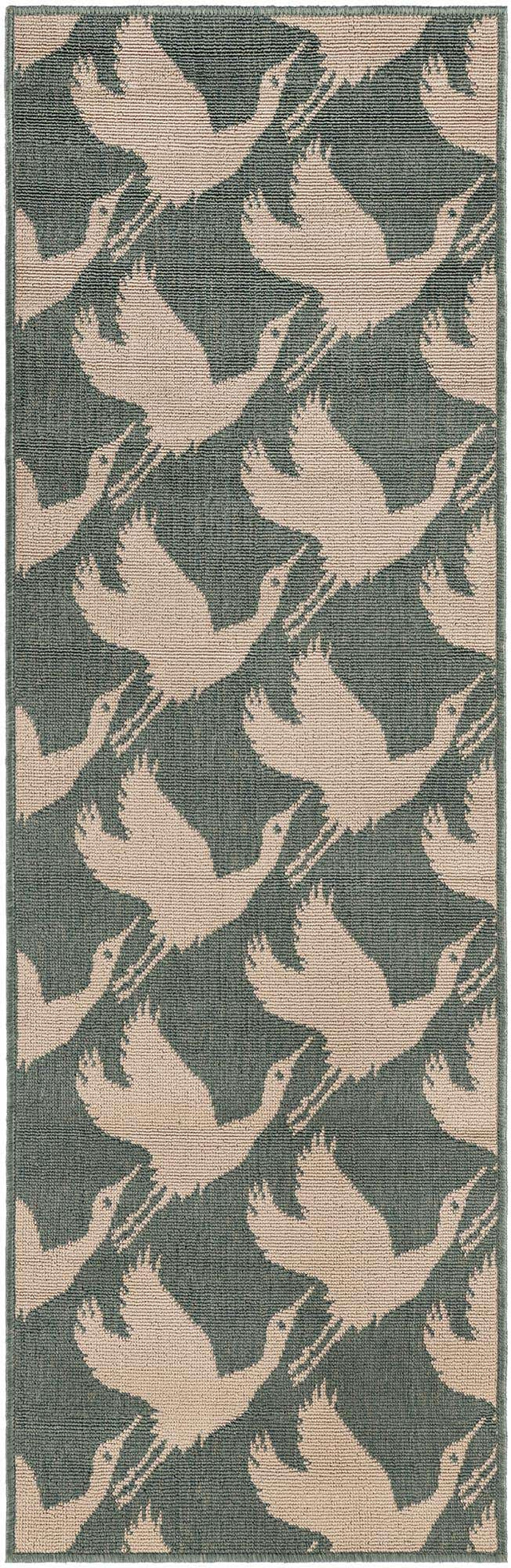 Stone Blue 2' x 6' 1 Outdoor Coastal Runner Area Rug Weather Resistant for Patio, Deck, Terrace, Balcony, Porch 100% Polypropylene Coastal Decor Carpet for Sale at Rug Engine