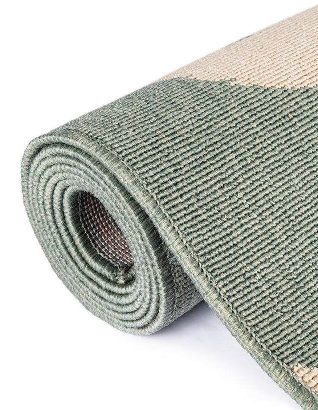 Stone Blue 7' 10 x 7' 10 Outdoor Coastal Square Area Rug Weather Resistant for Patio, Deck, Terrace, Balcony, Porch 100% Polypropylene Coastal Decor Carpet for Sale at Rug Engine
