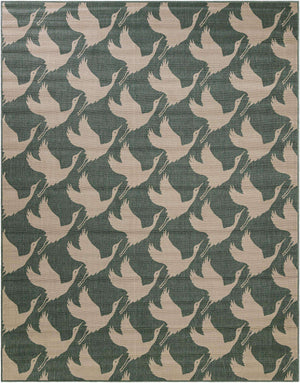 Stone Blue 7' 10 x 10' Outdoor Coastal Rectangle Area Rug Weather Resistant for Patio, Deck, Terrace, Balcony, Porch 100% Polypropylene Coastal Decor Carpet for Sale at Rug Engine