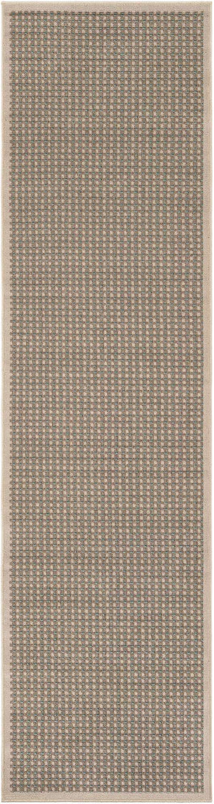 Brown 2' 7 x 10' Outdoor Border Runner Area Rug Weather Resistant for Patio, Deck, Terrace, Balcony, Porch 100% Polypropylene Classic Bordered Carpet for Sale at Rug Engine