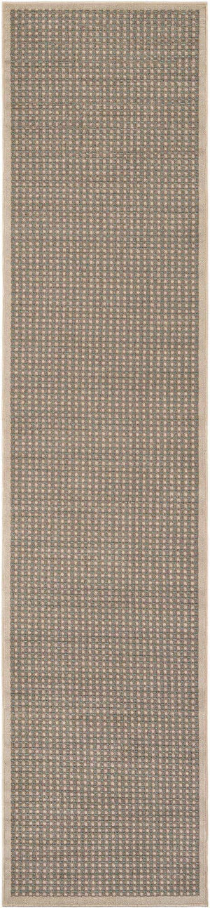 Brown 2' 7 x 12' Outdoor Border Runner Area Rug Weather Resistant for Patio, Deck, Terrace, Balcony, Porch 100% Polypropylene Classic Bordered Carpet for Sale at Rug Engine