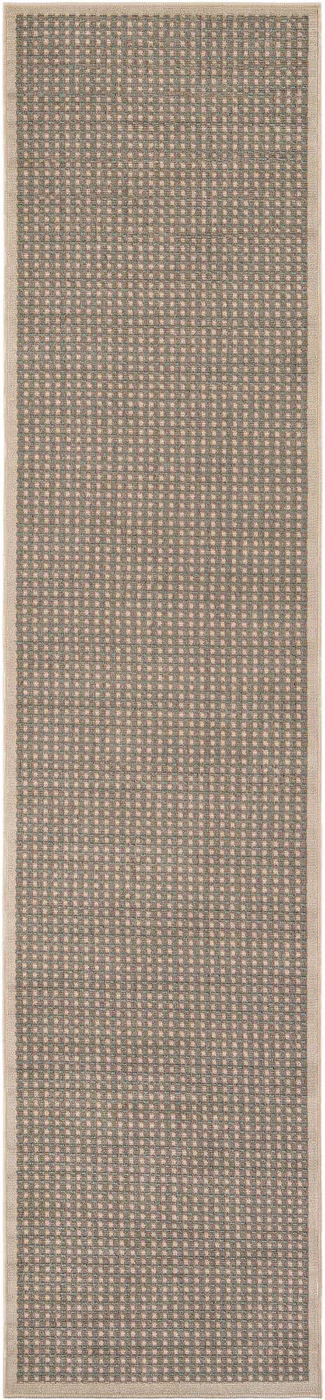 Brown 2' 7 x 12' Outdoor Border Runner Area Rug Weather Resistant for Patio, Deck, Terrace, Balcony, Porch 100% Polypropylene Classic Bordered Carpet for Sale at Rug Engine