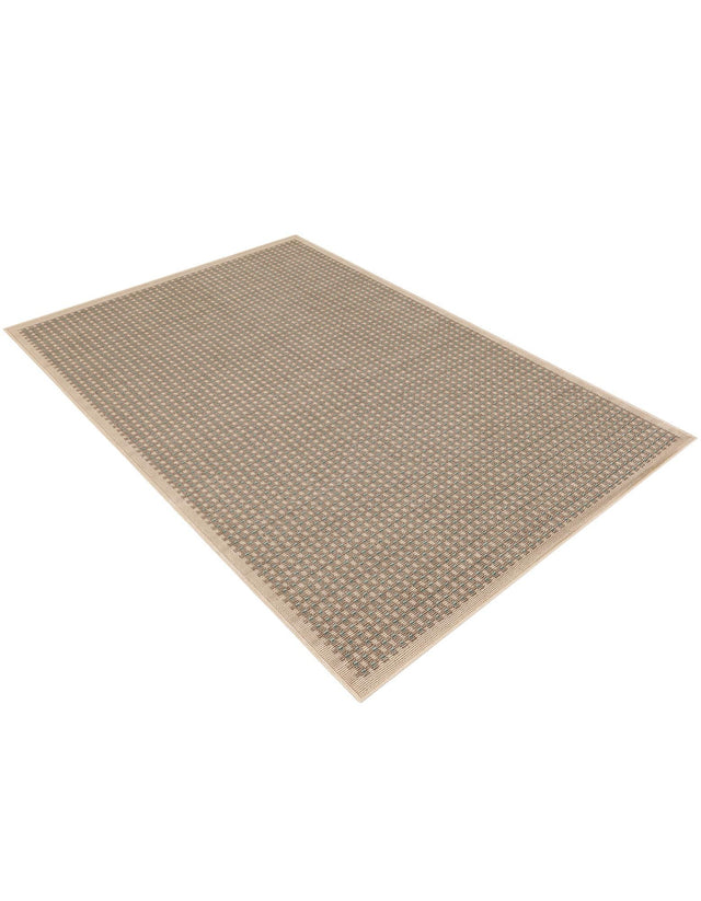 Brown 4' 1 x 6' 1 Outdoor Border Rectangle Area Rug Weather Resistant for Patio, Deck, Terrace, Balcony, Porch 100% Polypropylene Classic Bordered Carpet for Sale at Rug Engine
