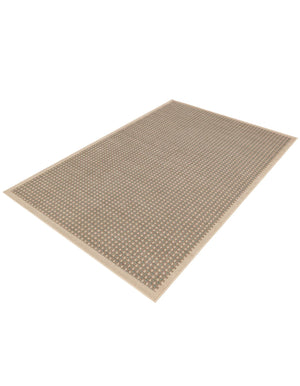Brown 4' 1 x 6' 1 Outdoor Border Rectangle Area Rug Weather Resistant for Patio, Deck, Terrace, Balcony, Porch 100% Polypropylene Classic Bordered Carpet for Sale at Rug Engine