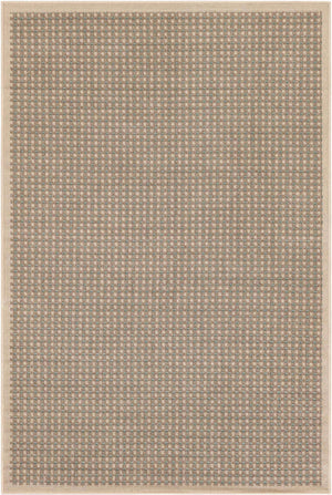 Brown 4' 1 x 6' 1 Outdoor Border Rectangle Area Rug Weather Resistant for Patio, Deck, Terrace, Balcony, Porch 100% Polypropylene Classic Bordered Carpet for Sale at Rug Engine