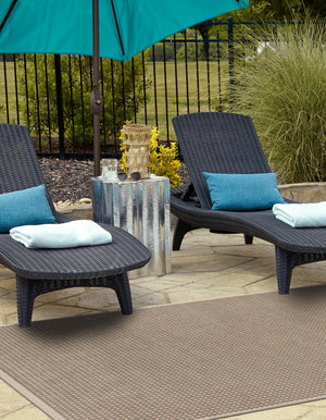 Brown 2' x 3' 1 Outdoor Border Rectangle Area Rug Weather Resistant for Patio, Deck, Terrace, Balcony, Porch 100% Polypropylene Classic Bordered Carpet for Sale at Rug Engine