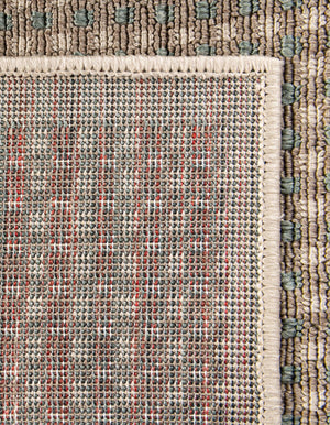 Brown 4' 1 x 6' 1 Outdoor Border Rectangle Area Rug Weather Resistant for Patio, Deck, Terrace, Balcony, Porch 100% Polypropylene Classic Bordered Carpet for Sale at Rug Engine