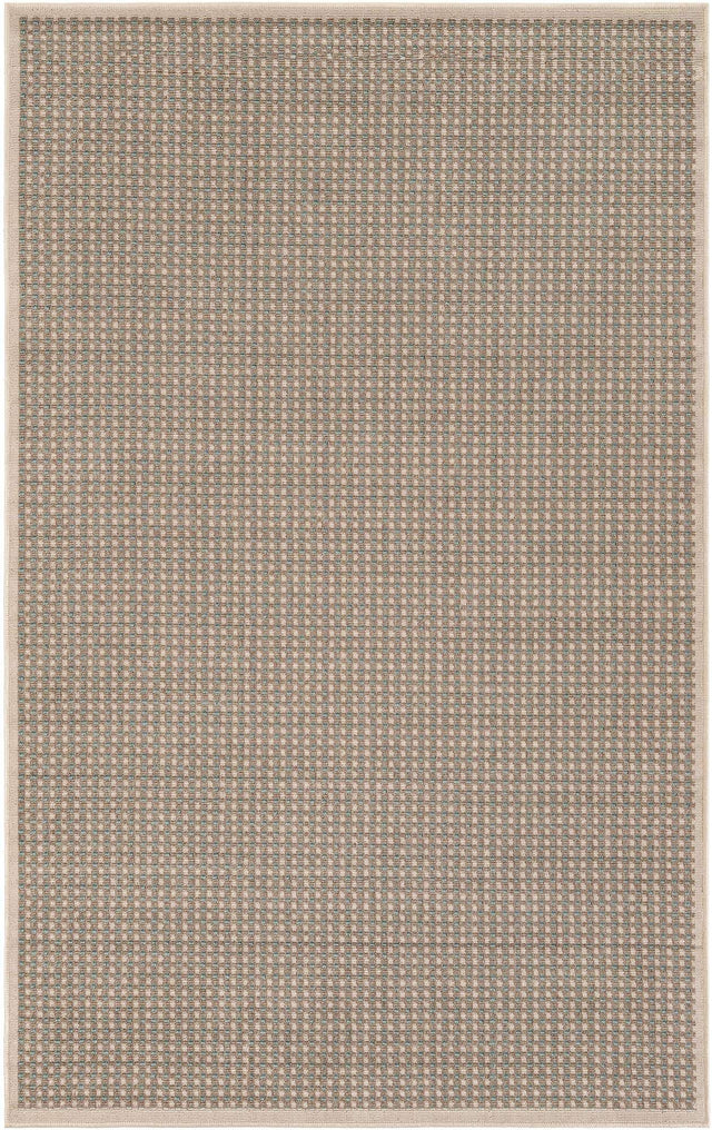 Brown 5' 1 x 8' Outdoor Border Rectangle Area Rug Weather Resistant for Patio, Deck, Terrace, Balcony, Porch 100% Polypropylene Classic Bordered Carpet for Sale at Rug Engine