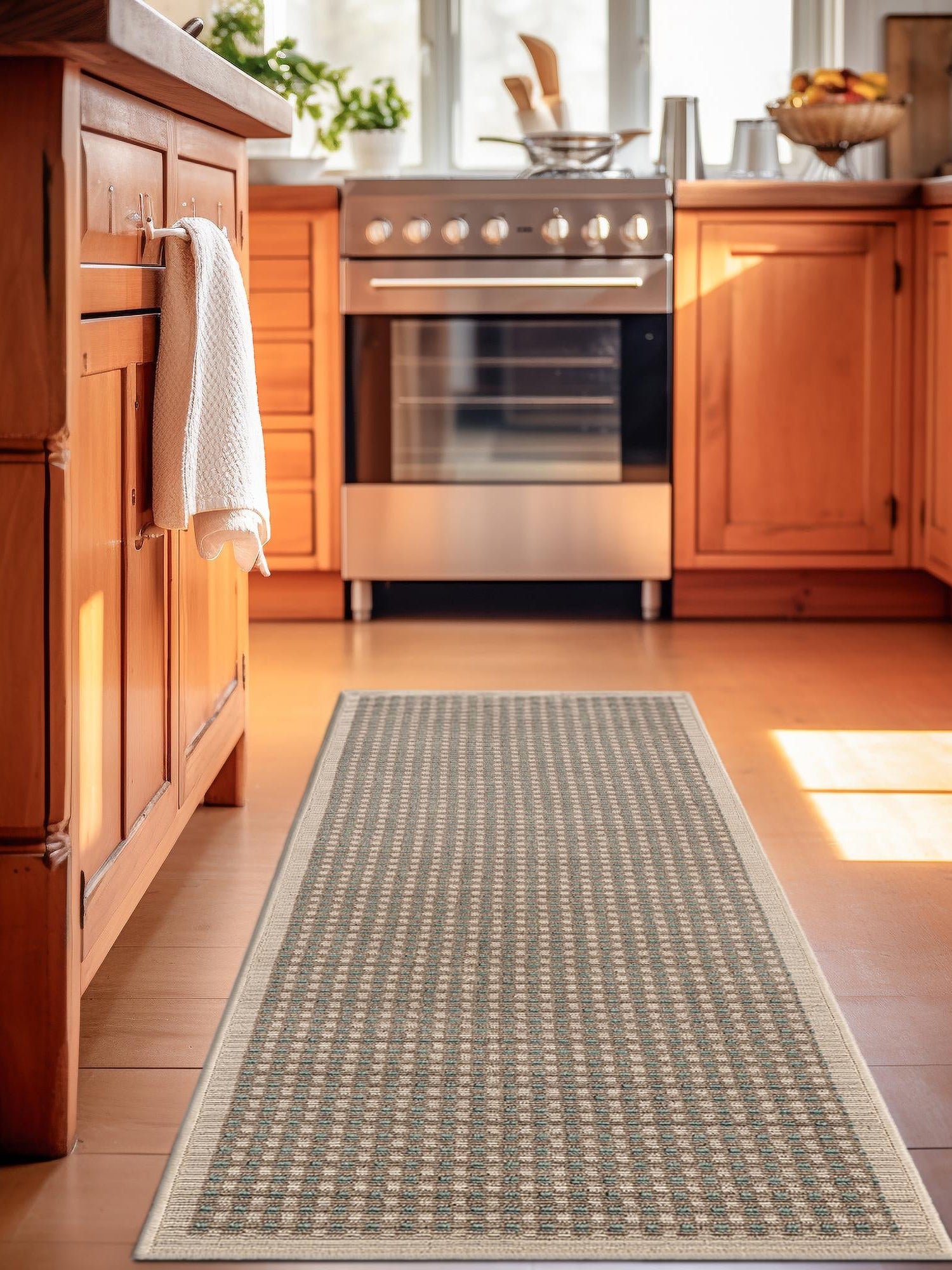 Brown 2' x 6' 1 Outdoor Border Runner Area Rug Weather Resistant for Patio, Deck, Terrace, Balcony, Porch 100% Polypropylene Classic Bordered Carpet for Sale at Rug Engine