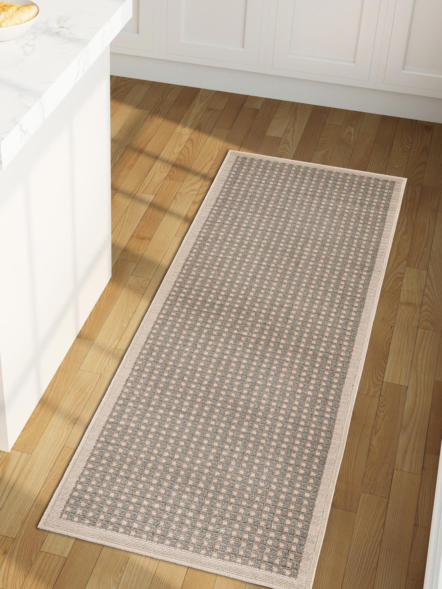 Brown 2' 7 x 10' Outdoor Border Runner Area Rug Weather Resistant for Patio, Deck, Terrace, Balcony, Porch 100% Polypropylene Classic Bordered Carpet for Sale at Rug Engine
