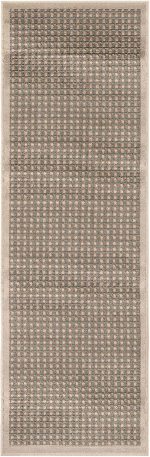 Brown 2' x 6' 1 Outdoor Border Runner Area Rug Weather Resistant for Patio, Deck, Terrace, Balcony, Porch 100% Polypropylene Classic Bordered Carpet for Sale at Rug Engine