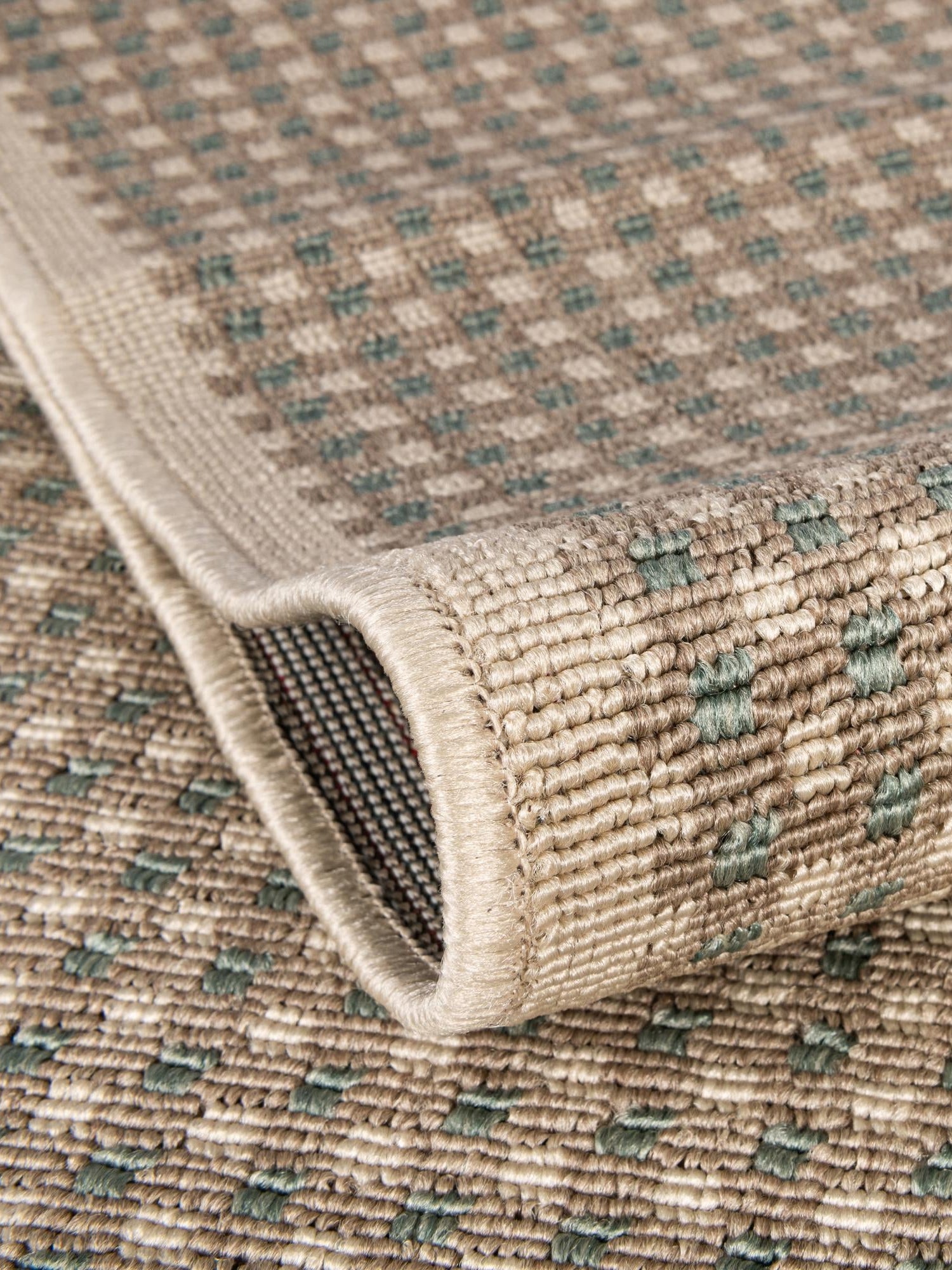 Brown 6' 1 x 6' 1 Outdoor Border Round Area Rug Weather Resistant for Patio, Deck, Terrace, Balcony, Porch 100% Polypropylene Classic Bordered Carpet for Sale at Rug Engine