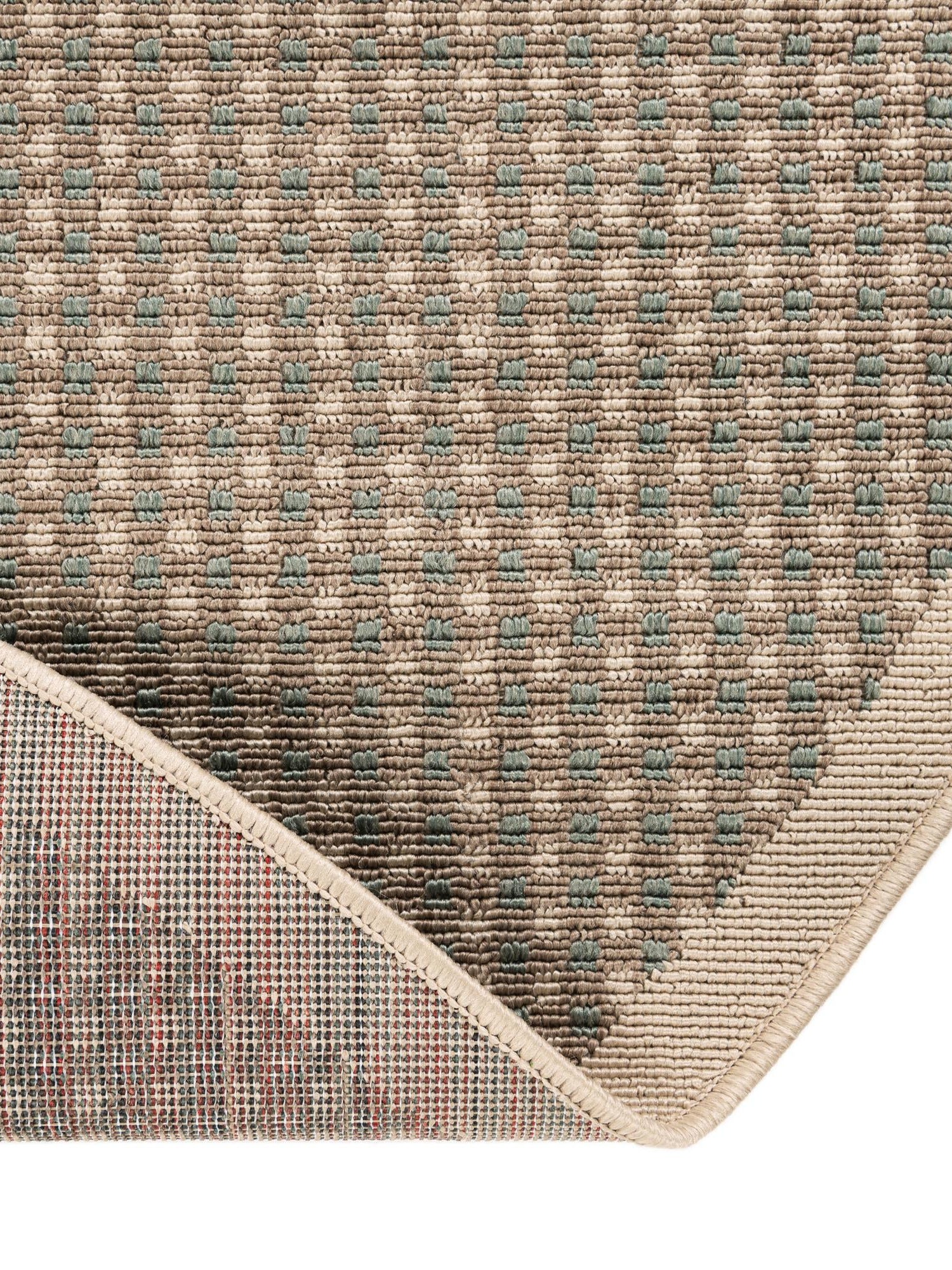 Brown 5' 1 x 5' 1 Outdoor Border Round Area Rug Weather Resistant for Patio, Deck, Terrace, Balcony, Porch 100% Polypropylene Classic Bordered Carpet for Sale at Rug Engine