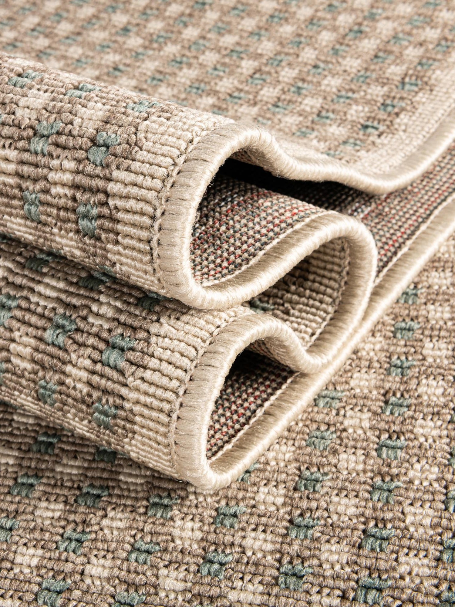 Brown 6' 1 x 6' 1 Outdoor Border Round Area Rug Weather Resistant for Patio, Deck, Terrace, Balcony, Porch 100% Polypropylene Classic Bordered Carpet for Sale at Rug Engine