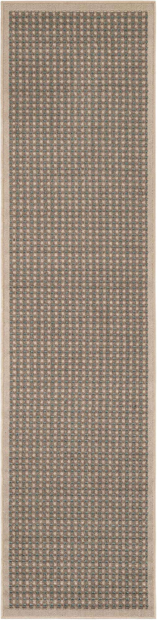 Brown 2' x 8' Outdoor Border Runner Area Rug Weather Resistant for Patio, Deck, Terrace, Balcony, Porch 100% Polypropylene Classic Bordered Carpet for Sale at Rug Engine